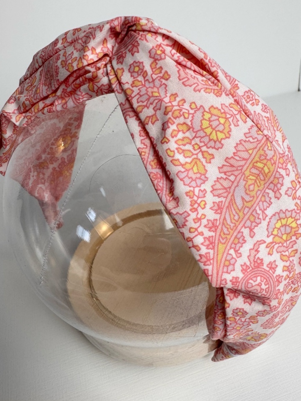 J.Crew Pink Paisley Knot Headband NWT Poplin Twiste Floral